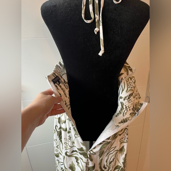 NWT 1. State Keyhole Halter Maxi Dress in Floral Sea Spray Green - Picture 12 of 16